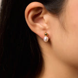 Meliah Pearl Earrings | Gold