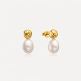 Meliah Pearl Earrings | Gold