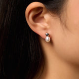 Meliah Pearl Earrings | Silver