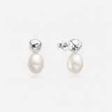 Meliah Pearl Earrings | Silver