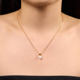 Meliah Pearl Necklace | Gold