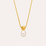 Meliah Pearl Necklace | Gold