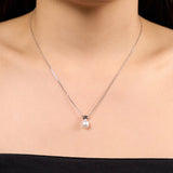 Meliah Pearl Necklace | Silver