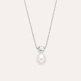 Meliah Pearl Necklace | Silver