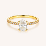 Oval Cut Ring | Gold