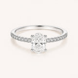 Oval Cut Ring | Silver