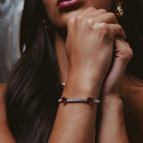 Rouge Tennis Bracelet | Silver