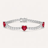 Rouge Tennis Bracelet | Silver