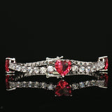 Rouge Tennis Bracelet | Silver