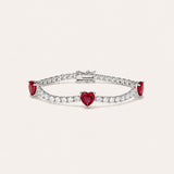 Rouge Tennis Bracelet | Silver