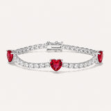 Rouge Tennis Bracelet | Silver