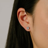 Solitaire Studs 6 Claws | 7mm | Silver