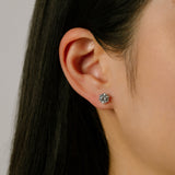 Solitaire Studs 6 Claws | 7mm | Silver