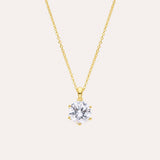 Solitaire 9mm Necklace | Gold