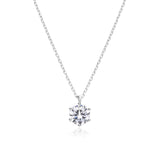 SOLITAIRE 7MM NECKLACE | SILVER