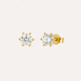 Solitaire Studs 6 Claws | 5mm | Gold