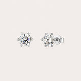 Solitaire Studs 6 Claws | 7mm | Silver