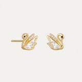 Swan Studs | Gold