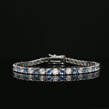 Tennis Bracelet 3mm | Blue | Silver