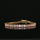 Tennis Bracelet 3mm | Pink | Gold