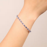 Tennis Bracelet 3mm | Blue | Silver
