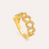 Chain Diamond Ring | Gold