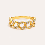 Chain Diamond Ring | Gold