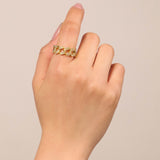 Chain Diamond Ring | Gold